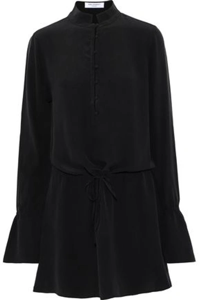 Shop Equipment Woman Trista Washed-silk Mini Dress Black