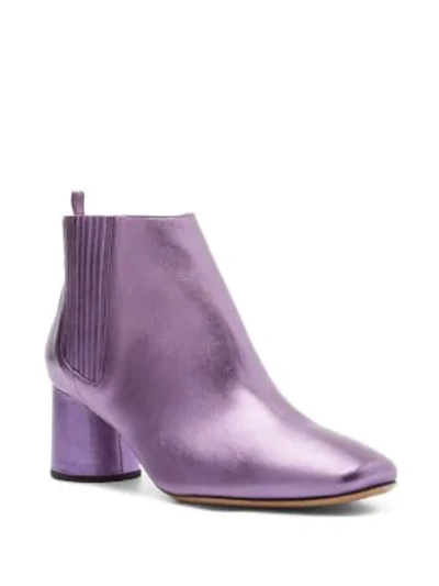 Shop Marc Jacobs Rocket Metallic Chelsea Boots In Lavender