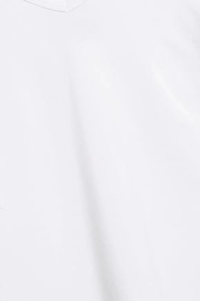 Shop Helmut Lang Woman Cutout Stretch-jersey Top White