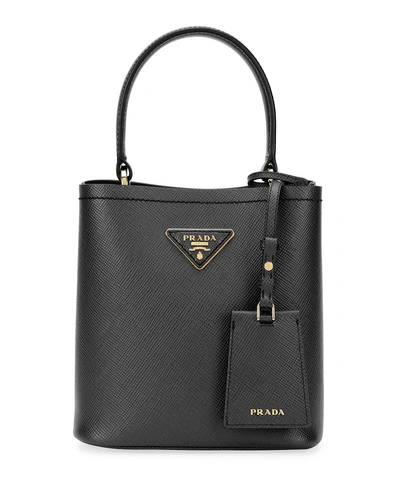 Shop Prada Mini Panier Bag In Black