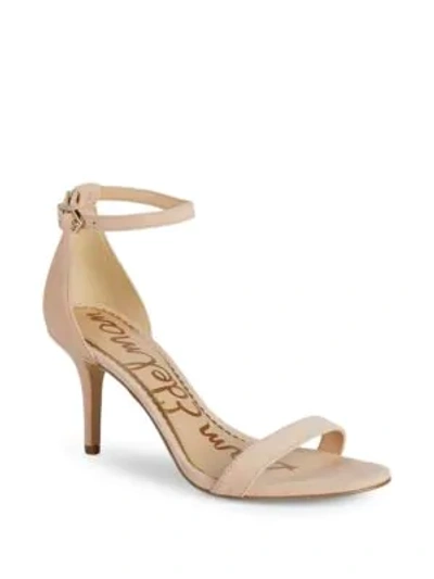 Shop Sam Edelman Patti Suede Mid-heel Sandals In Light Pink