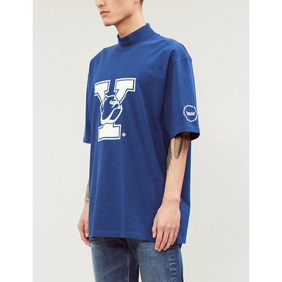 Shop Calvin Klein 205w39nyc Yale Cotton-jersey T-shirt In Yale Blue
