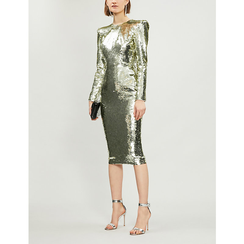 alex perry silver dress