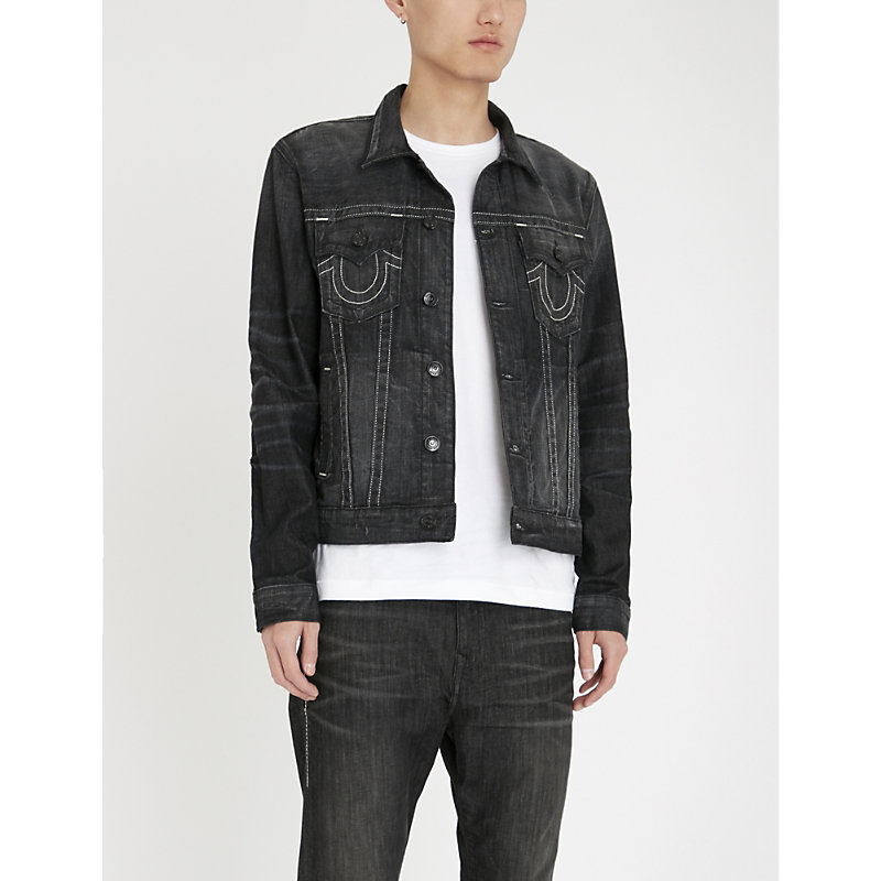 black true religion denim jacket