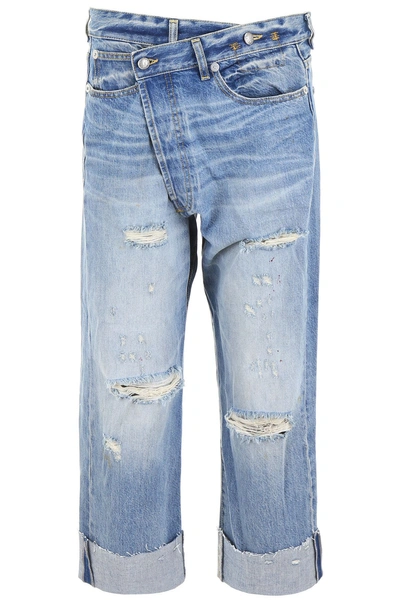 Shop R13 Crossover Jeans In Emory (light Blue)