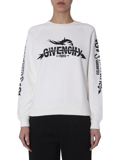 Shop Givenchy Crew Neck Sweatshirt In Bianco