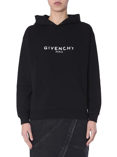 Shop Givenchy Hooded Sweatshirt In Nero