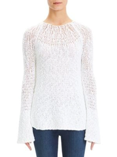 Shop Theory Xander Boatneck Sweater In Pure White