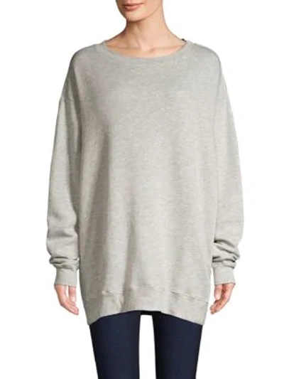 Shop Wildfox Roadtrip Long Sweater In Heather Grey