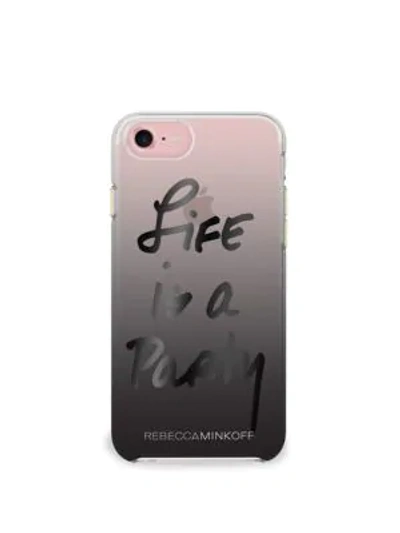 Shop Rebecca Minkoff Life Is A Party Foil Double Up Iphone 7 Case In Black Ombre