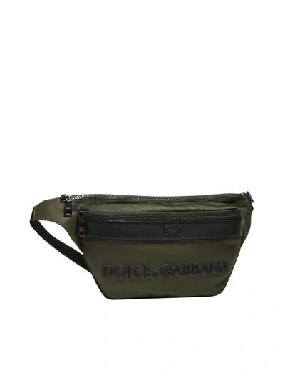 Shop Dolce & Gabbana Tote In Militare/nero