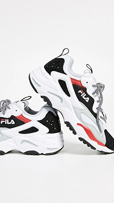 Shop Fila Ray Tracer Sneakers In Wht/blk/hris