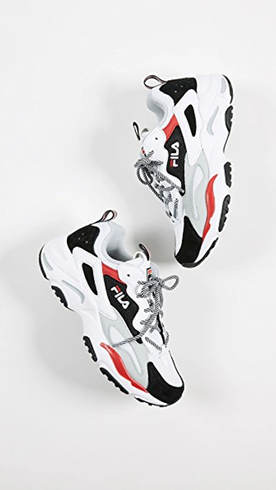 Shop Fila Ray Tracer Sneakers In Wht/blk/hris