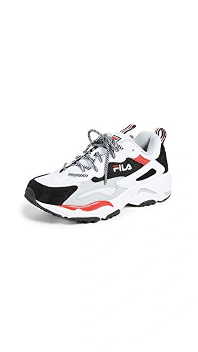 Shop Fila Ray Tracer Sneakers In Wht/blk/hris