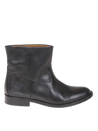 Shop Golden Goose Black Leather Ankle Boot