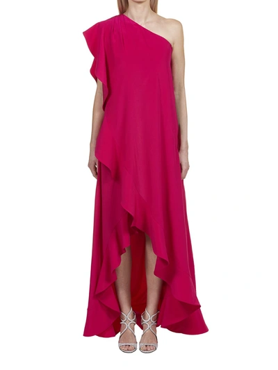 Shop Givenchy Asymmetric Dress In Ciclamino