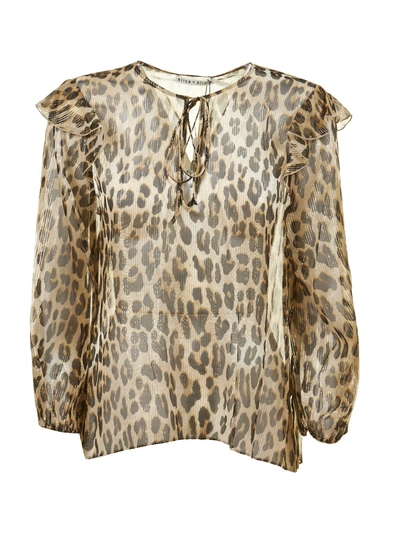 Shop Alice And Olivia Top In Maculato Oro