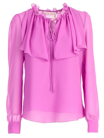 Shop See By Chloé Frilled Neck Blouse In O Striking Purple