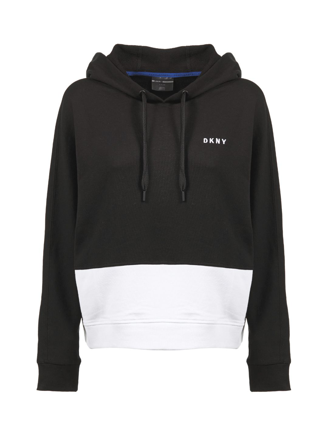 Dkny Logo Print Hoodie In Nero Bianco | ModeSens