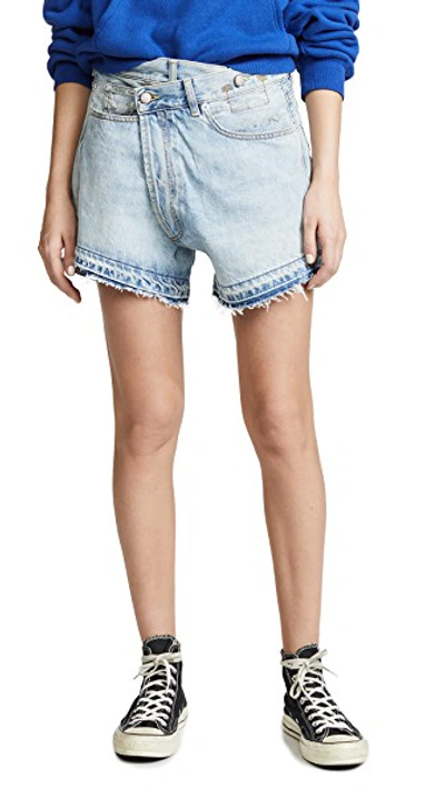 Shop R13 Crossover Shorts In Tilly With Let Down Hem