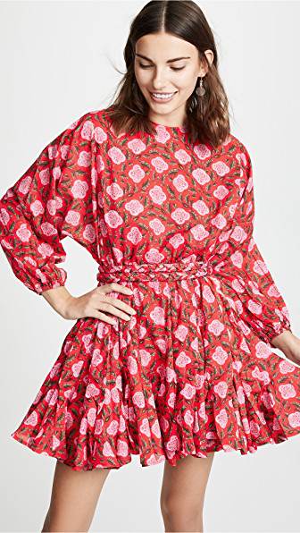 Rhode Ella Dress In Pinkred Floral Modesens
