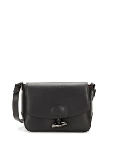 Shop Longchamp Classic Leather Crossbody Bag In Black