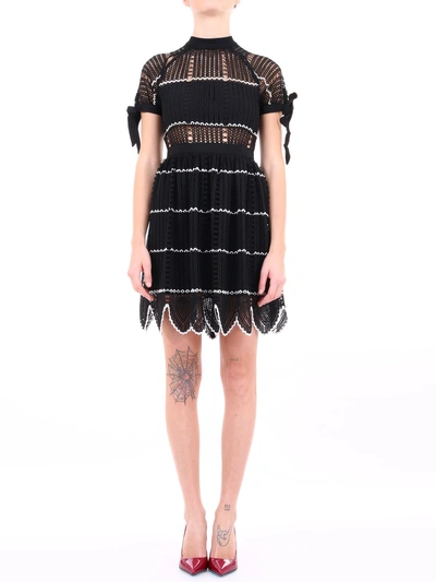 Shop Self-portrait Mini Dress Black Lace