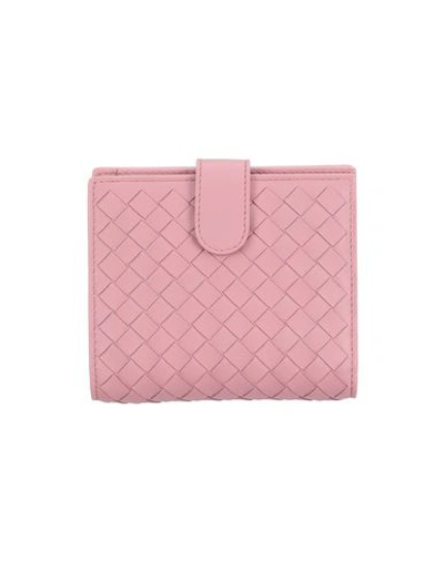 Shop Bottega Veneta Wallets In Pastel Pink