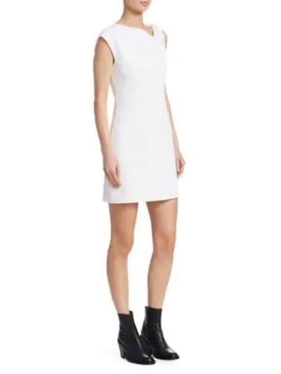Shop Helmut Lang Twist Mini Dress In Natural White
