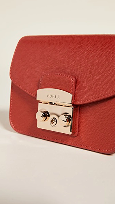 Shop Furla Metropolis Mini Crossbody Bag In Vermiglio