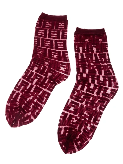Shop Fendi Logo Embroidered Socks