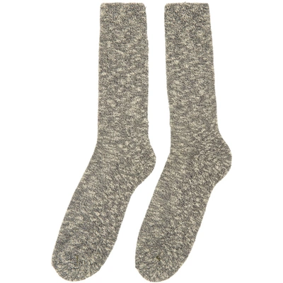 Shop Norse Projects Navy And White Ebbe Socks In Dark Navy