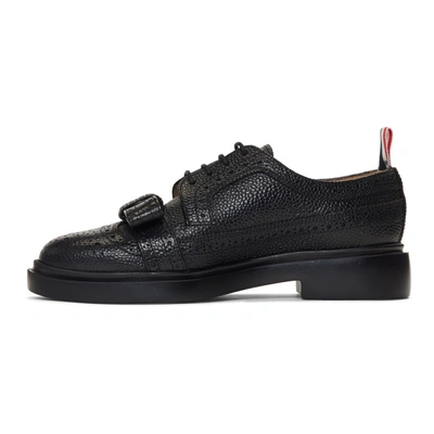 Shop Thom Browne Black Bow Longwing Brogues In 001 Black