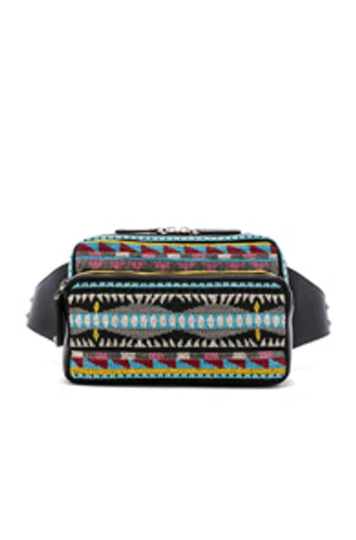 Shop Valentino Embroidered Waist Bag In Multi