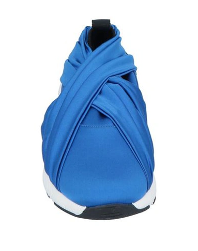 Shop Casadei Woman Sneakers Bright Blue Size 7 Textile Fibers