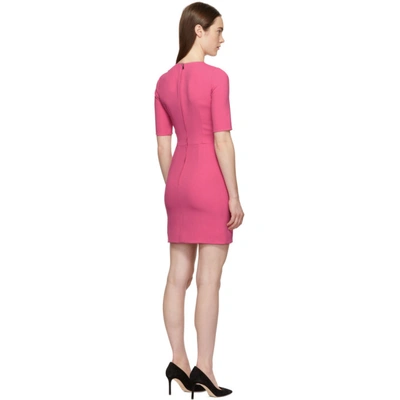 Shop Dolce & Gabbana Dolce And Gabbana Pink Fitted Dress In F0733 Pink