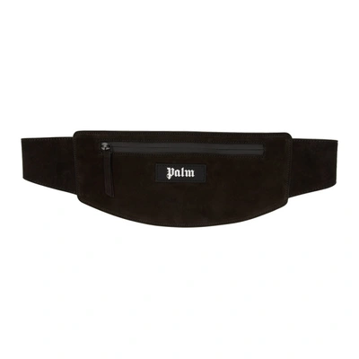 Shop Palm Angels Black Logo Fanny Pack