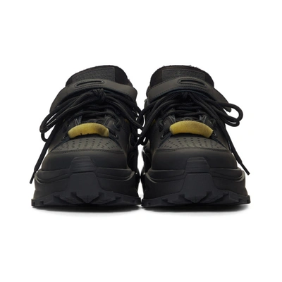 Shop Maison Margiela Black Rubber Retro Fit Sneakers