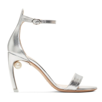 Shop Nicholas Kirkwood Silver Mira Pearl Sandals In N90 Silver