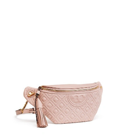 Shop Tory Burch Fleming Belt Bag In Shell Pink