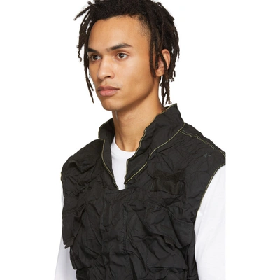 Shop Kanghyuk Black Readymade Airbag Waistcoat