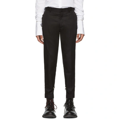 Shop Alexander Mcqueen Black Chino Trousers In 1000 Black