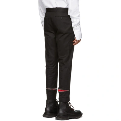 Shop Alexander Mcqueen Black Chino Trousers In 1000 Black