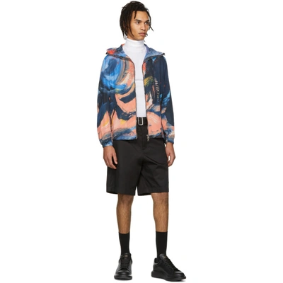 Shop Alexander Mcqueen Multicolor Painters Canvas Blouson Hoodie In 8500 Mix