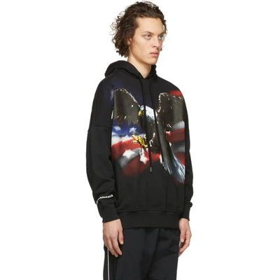 Shop Palm Angels Black Eagle Over Hoodie