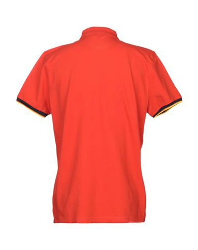 Shop K-way Polo Shirts In Orange