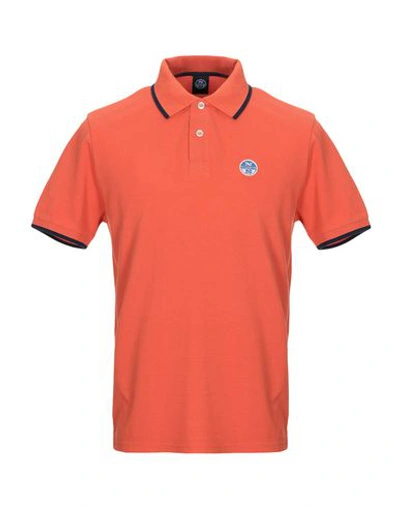 Shop North Sails Polo Shirt In Orange