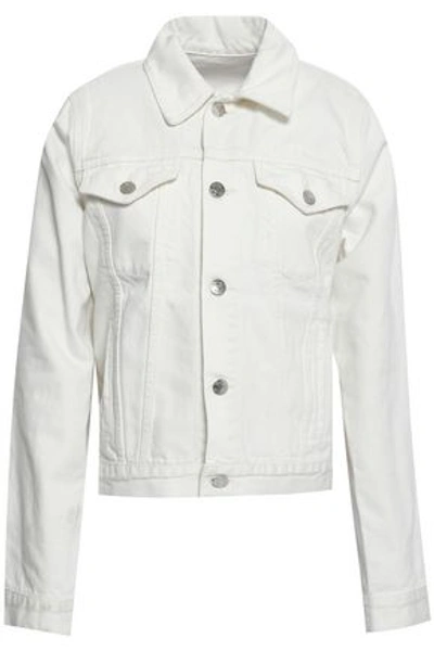 Shop Helmut Lang Woman Denim Jacket White