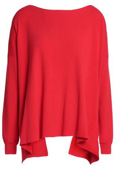 Shop Alice And Olivia Woman Tie-back Knitted Top Red