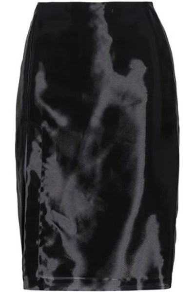 Shop Helmut Lang Woman Woven Skirt Black